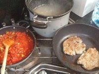 Ratatouille-Gemüse, 3-Kornreis und Rinderfilet